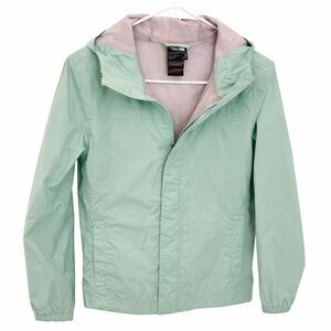 The North Face Women's Mint Green Hooded Rain Jacket
